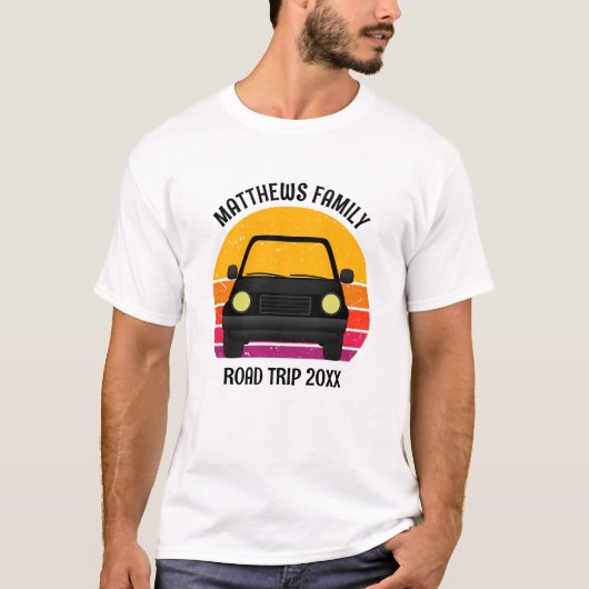 Spring Break Road Trip Sunset Customized Tシャツ (正面)