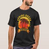 Spring Break Squad 2023 Retro Beach Sunset Matchin Tシャツ (正面)