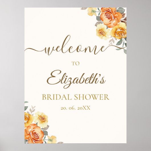 Spring Bridal Party with Orange Blooms ポスター (正面)