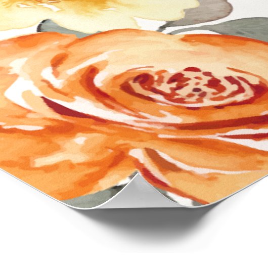 Spring Bridal Party with Orange Blooms ポスター (角)