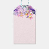 Spring Bridal shower with wildflowers Purple Color ギフトタグ (裏面)