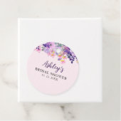 Spring Bridal shower with wildflowers Purple Color フェイバータグ (インサイチュ)
