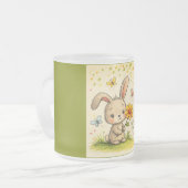 Spring Bunny Mug フロストグラスマグカップ (正面左)