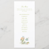 Spring Bunny Tea with Mom-to-be Baby Shower メニュー (裏面)