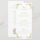 Spring Bunny Tea with Mom-to-be Baby Shower メニュー (正面/裏面)