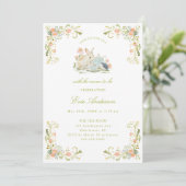 Spring Bunny Tea with Mom-to-be Baby Shower 招待状 (スタンド正面)