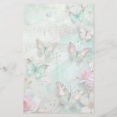 Spring Butterflies Letter Sheets Stationery 便箋 (裏面)