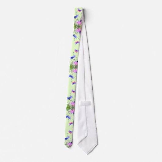 Spring Butterflies Neck Tie ネクタイ (裏面)
