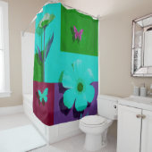 Spring Butterfly Garden Shower Curtain シャワーカーテン (インサイチュ)