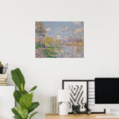 Spring by the Seine by Monet Impressionist ポスター (ホームオフィス)
