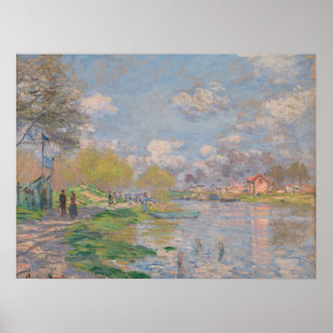 Spring by the Seine by Monet Impressionist ポスター