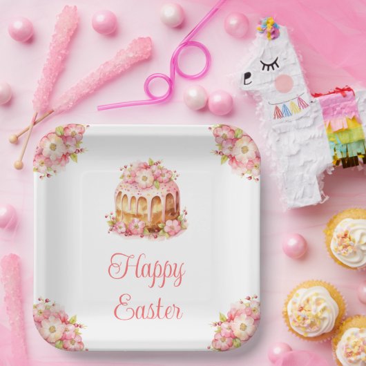 Spring Cake Easter Brunch ペーパープレート (パーティー)
