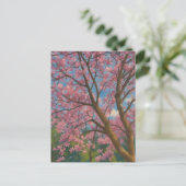 Spring Canopy – Blossom Tree & Blue Sky Painting ポストカード (スタンド正面)