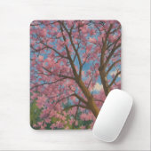 Spring Canopy – Blossom Tree & Blue Sky Painting マウスパッド (マウス)
