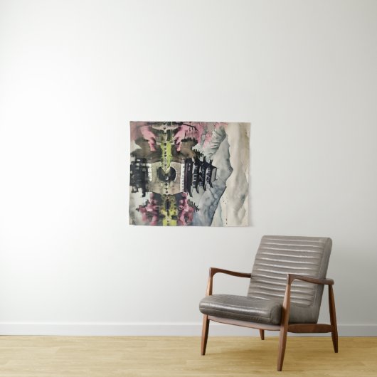 Spring Castle Wall Scroll タペストリー (インサイチュ(横))