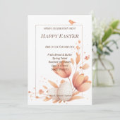 Spring Celebration Brunch Menu Template with Flora シーズンカード (スタンド正面)