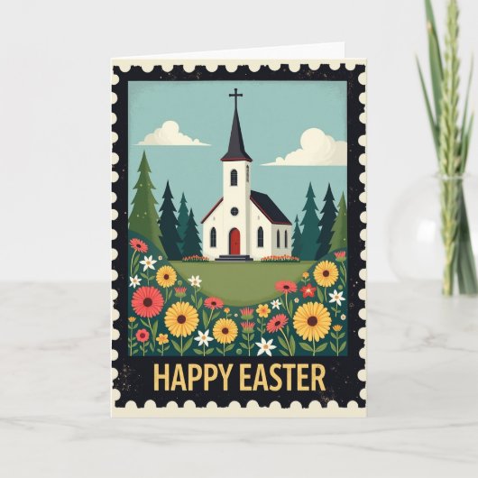 Spring Chapel Easter Scene Card カード (正面)