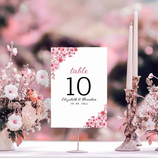 Spring Cherry Wedding – Sakura Flower  テーブルナンバー