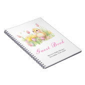 Spring Chick Baby Shower Guest Book ノートブック (右側)