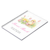 Spring Chick Baby Shower Guest Book ノートブック (左側)