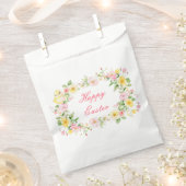 Spring Chick Floral Easter Egg Hunt Party フェイバーバッグ (クリップ留めされた状態)