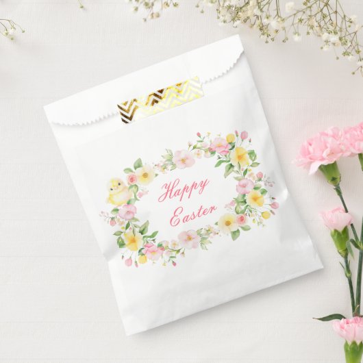 Spring Chick Floral Easter Egg Hunt Party フェイバーバッグ (封をした状態)
