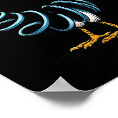 Spring Chicken Chicken On Go Stick Funny Chicken ポスター (角)