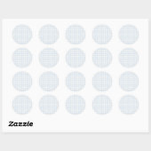 Spring Classic Gingham | パウダーブルー ラウンドシール (シート)
