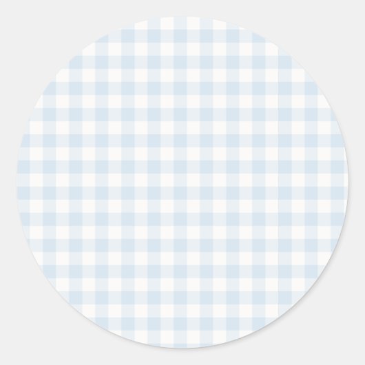 Spring Classic Gingham | パウダーブルー ラウンドシール (正面)