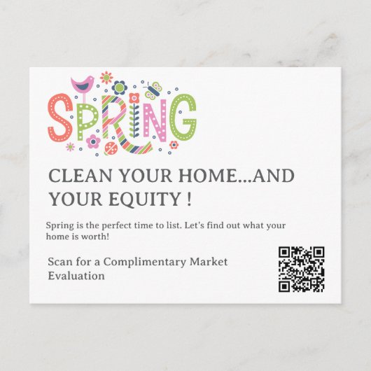 Spring Clean & Sell Real Estate Real Estate ポストカード (正面)