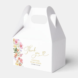 Spring Colorful Floral Bridal Shower Favor Box フェイバーボックス