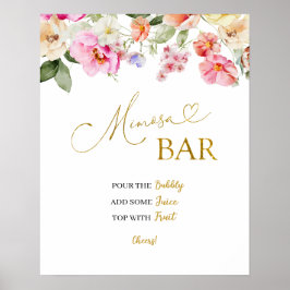 Spring Colorful Floral Mimosa Poster ポスター