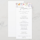 Spring Colorful Wildflower Dinner メニュー (正面/裏面)