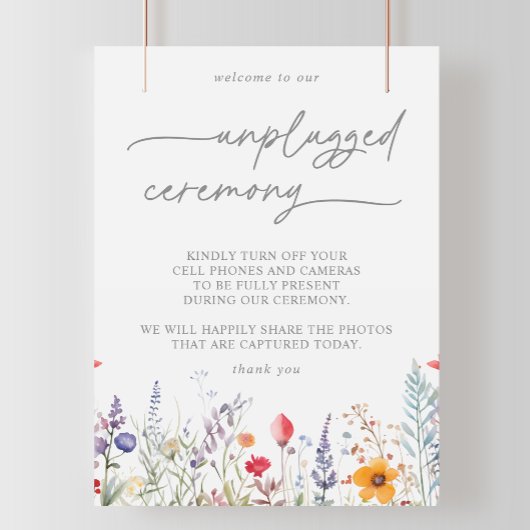 Spring Colorful Wildflower Unplugged Ceremony  ポスター