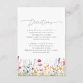 Spring Colorful Wildflower Wedding Directions エンクロージャーカード (正面)