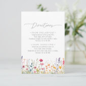 Spring Colorful Wildflower Wedding Directions エンクロージャーカード (スタンド正面)