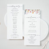 Spring Colorful Wildflower Wedding Program プログラム
