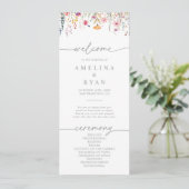 Spring Colorful Wildflower Wedding Program プログラム (スタンド正面)