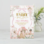 Spring Coquette Enchanted Fairy Tea Party Birthday 招待状 (スタンド正面)