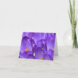Spring Crocus Flower Photography サンキューカード