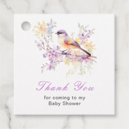 Spring Cute Bird Baby Shower フェイバータグ