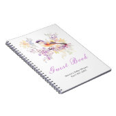 Spring Cute Bird Baby Shower Guest Book ノートブック (右側)