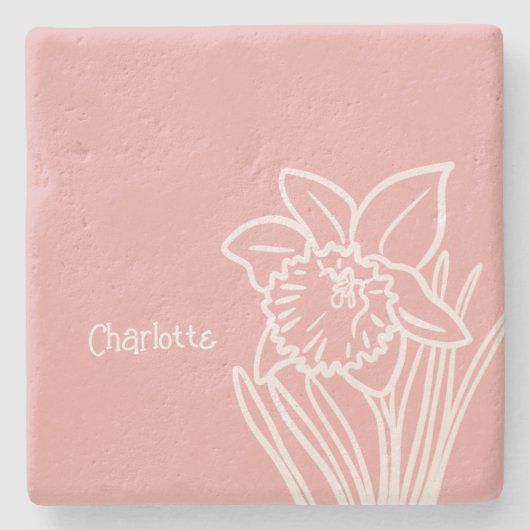 Spring Daffodil  ストーンコースター (正面)