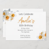 Spring Daffodil Birthday 招待状 (正面/裏面)