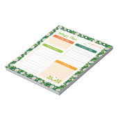 Spring Daisies and Vine Daily Planner ノートパッド (回転)