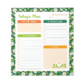 Spring Daisies and Vine Daily Planner ノートパッド (正面)