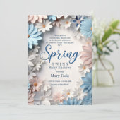 Spring Daisies Baby Shower Invitation 招待状 (スタンド正面)