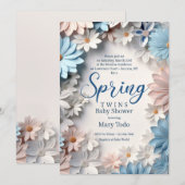 Spring Daisies Baby Shower Invitation 招待状 (正面/裏面)