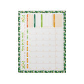 Spring Daisies & Vine Monthly Monday Start Planner ノートパッド (回転)