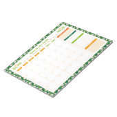 Spring Daisies & Vine Monthly Monday Start Planner ノートパッド (アングル)